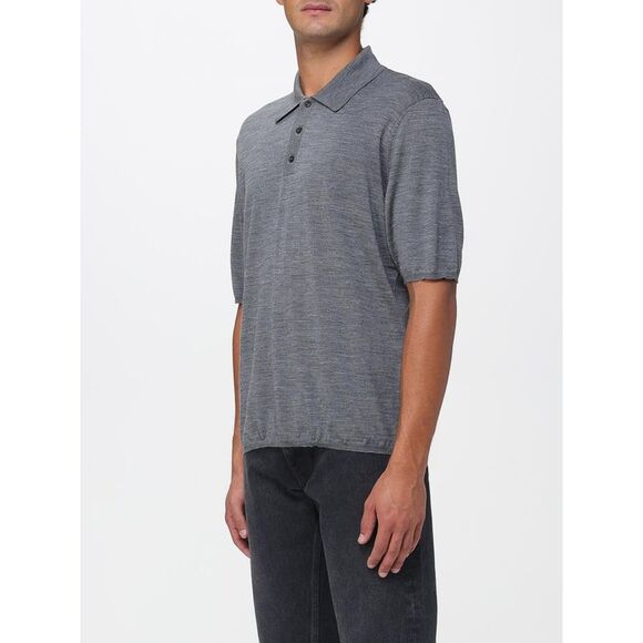 Saint Laurent Polo Shirt Men Grey - Picture 4 of 4